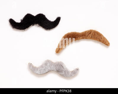 Drei fühlte Schnurrbärte Stockfoto