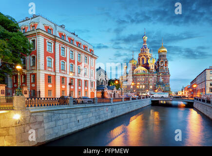 St. Petersburg - Kirche des Erlösers auf Blut, Russland Stockfoto