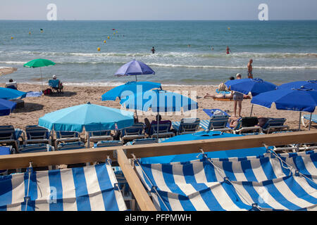 Bassa Rodona Gay Strand in Sitges, Spanien Stockfoto