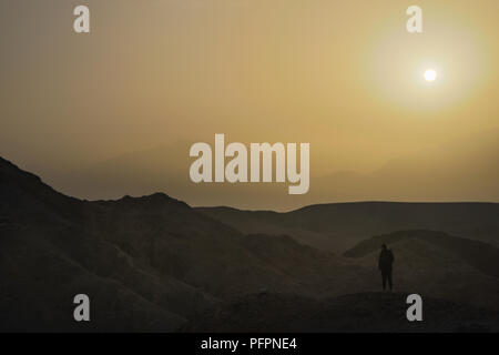 Wüste Sonnenaufgang Landschaft, Eilat, Israel Stockfoto