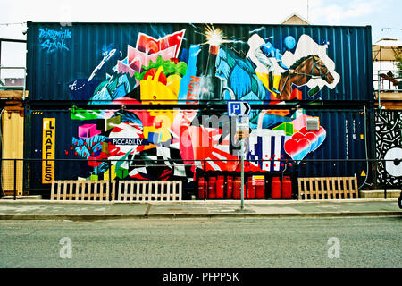 Funke Container Artwork, Piccadilly, York, England Stockfoto