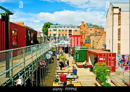 Funke, Container, Geschäfte, Bars und Cafes, Piccadilly, York, England Stockfoto
