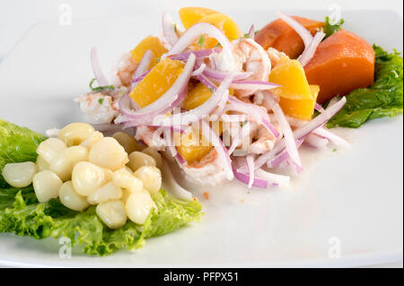 Meeresfrüchte Ceviche, typisches Gericht aus Peru Stockfoto