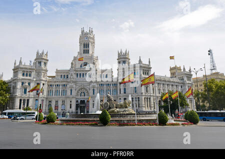 Plaza de Cibeles in Madrid, Spanien Stockfoto