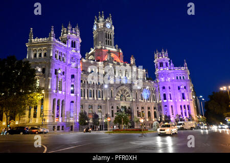 Cybele Palast (Palacio de Cibeles), Madrid, Spanien Stockfoto