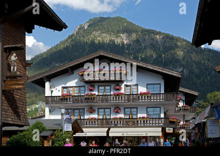 Goldried Park, Oberstdorf, Allgäu, Bayern, Deutschland | Zentrum, Oberstdorf, Allgäu, Bayern, Deutschland Stockfoto