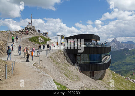 Bergstation Nebelhornbahn sind nach, Nebelhorn, Oberstdorf, Allgäu, Bayern, Deutschland Stockfoto