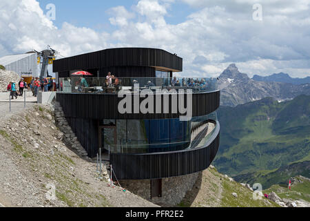 Bergstation Nebelhornbahn sind nach, Nebelhorn, Oberstdorf, Allgäu, Bayern, Deutschland Stockfoto