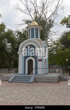 Kapelle - Denkmal zu Ehren der Heiligen Großmärtyrerin George die Siegreiche auf Gogol Straße in Jewpatoria, Krim, Russland Stockfoto