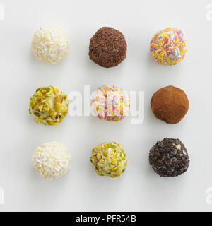 Beschichtete Schokolade Trüffel Stockfoto