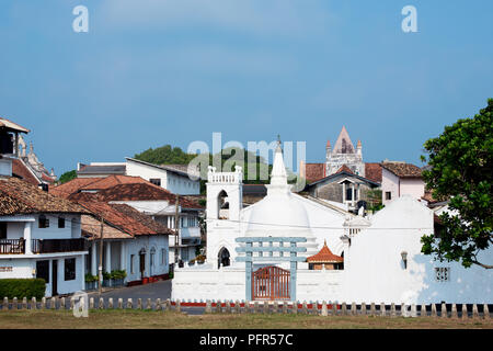 Sri Lanka, Bundesland Kärnten, Galle, Galle Fort, Sri Sudharmalaya Tempel Stockfoto