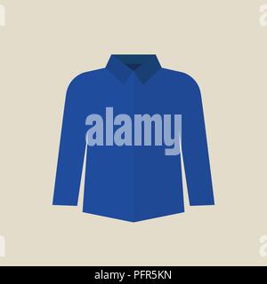 Blaues T-shirt Vector illustraton. Flat Style Design Stock Vektor