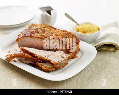 Langsam gekocht Bauch von Schweinefleisch Stockfoto