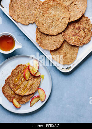 Vollkornbrot apple Pfannkuchen Stockfoto