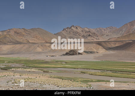 Landschaft entlang der Murghab Fluss im Tal, Madiyan Murghab, Tadschikistan Stockfoto