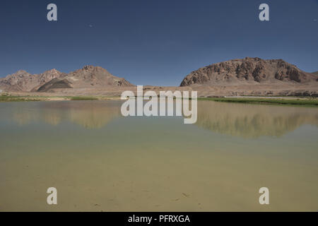 Landschaft entlang der Murghab Fluss im Tal, Madiyan Murghab, Tadschikistan Stockfoto