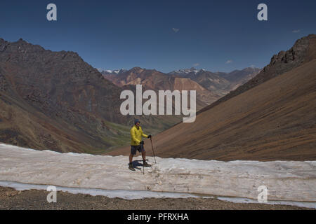 Gipfel des Gumbezjikul Pass, Pshart Tal, Tadschikistan Stockfoto