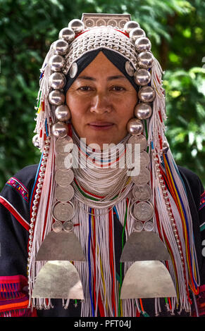 Die christliche Akha, Minderheiten Stamm im Norden von Thailand Berge Stockfoto