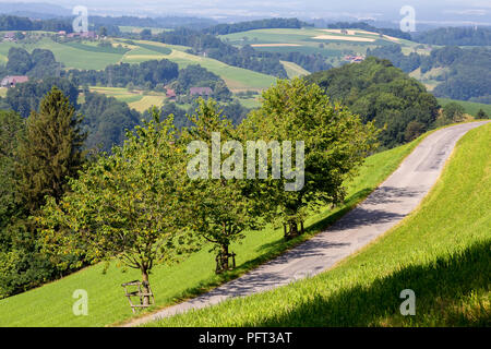 Landschaft im Emmental (berühmt für Käse), Schweiz. Stockfoto