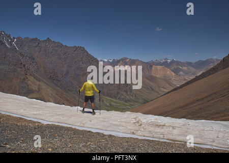 Gipfel des Gumbezjikul Pass, Pshart Tal, Tadschikistan Stockfoto