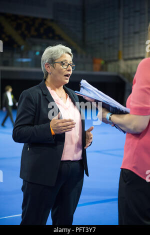 Annie Wells MSP Schottischen Konservativen britischen Parlamentswahlen, Emirates Arena Glasgow, 9. Juni 2017 Stockfoto