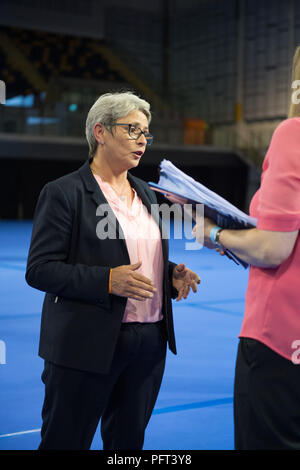 Annie Wells MSP Schottischen Konservativen britischen Parlamentswahlen, Emirates Arena Glasgow, 9. Juni 2017 Stockfoto