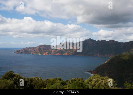 Frankreich, Korsika, Scandola, Blick über den Golfe de Girolata Stockfoto