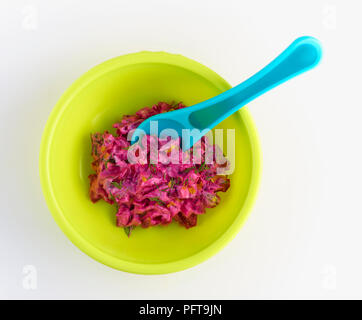 Rote-bete-Salat, Babynahrung Stockfoto