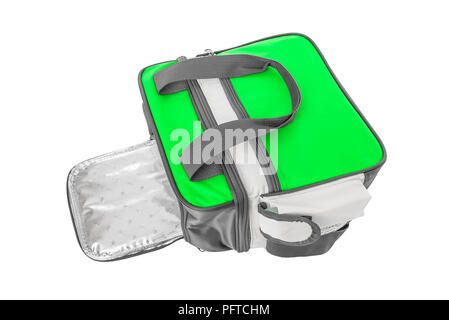 Modische Tasche für Produkte mit termomaterialom Innen. Stockfoto