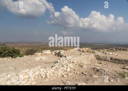 Ruinen von Tel Megiddo Nationalpark in Israel, Naher Osten Stockfoto