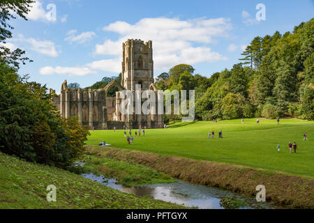 Fountains Abbey in Ripon, North Yorkshire. Stockfoto