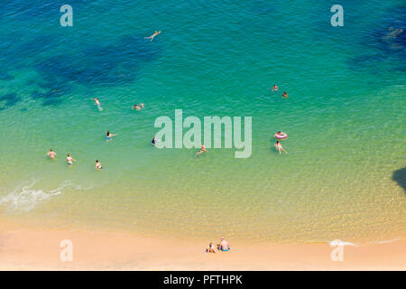 Praia do Camilo Strand in Lagos, Algarve, Portugal Stockfoto