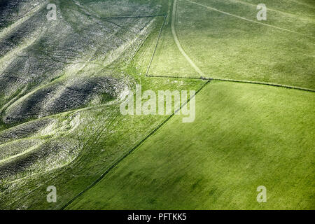 Böschung an der North Wessex Downs Stockfoto