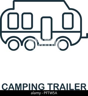 Camping Trailer kreative Symbol. Einfaches element Abbildung. Camping trailer Symbol Design von travel Collection. Kann für Web, Mobile und verwendet werden. Stock Vektor