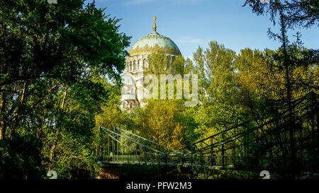 Die Naval Kathedrale St. Nicholas das Wonderworker St. Nikolaus Marine Kathedrale. Russisch, Sankt Petersburg, Kronstadt Stockfoto