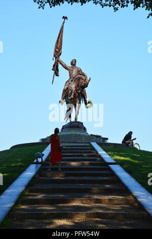 Die allgemeinen Logan Memorial im südlichen Ende der Grant Park im Jahre 1897 eingeweiht wurde ein Epizentrum der 1968 Demokratischen Konvent Ausschreitungen. Stockfoto