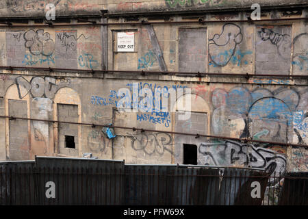 Verfallene Häuser auf Hampton Zeile Halt, Bath, Somerset England Großbritannien Stockfoto