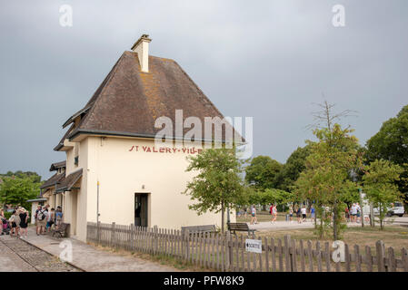 Der Bahnhof an der St-Valery-sur-Somme Stockfoto