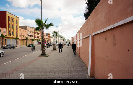 Straßen in Biougra, Agadir in Marokko - Street Fotografie Stockfoto