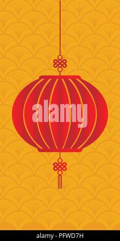 Das chinesische Neujahr und Mid Autumn Festival mit Laterne Stock Vektor