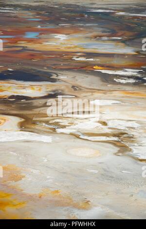 Norris Geyser Basin Hintergrund Stockfoto