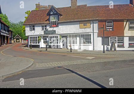 Edenbridge Stadt High Street Kent Stockfoto