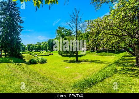 Malerische Aussicht am Marble Park im Stadtzentrum von Karlovac town, Central Kroatien. Stockfoto