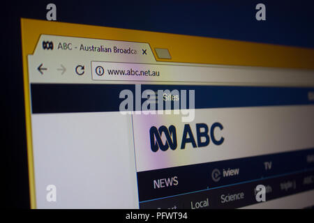 Australian Broadcasting Corporation Homepage Stockfoto