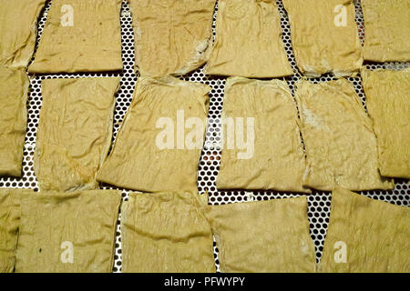 Frische Meeresfrüchte und Fisch. Sekinchan Fischerdorf, Halbinsel Malaysia. Stockfoto