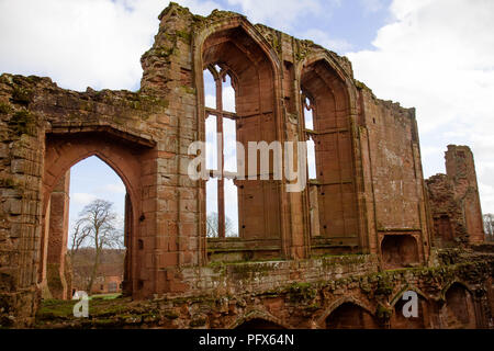 Februar 2016 - Die Ruinen von Schloss Kenilworth, Großbritannien; es eine wichtige historische Rolle gespielt und war Gegenstand der längste Belagerung in Englisch Geschichte Stockfoto