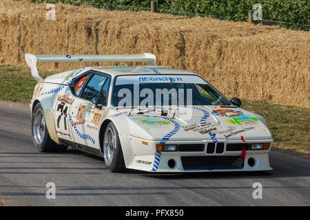 1979 BMW M1 Procar Sport Racer mit Fahrer Leopold von Bayern am Goodwood Festival 2018 von Geschwindigkeit, Sussex, UK. Stockfoto
