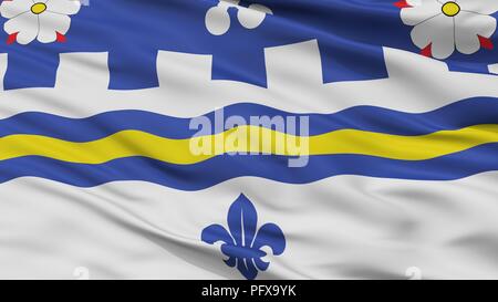 Flagge der Stadt Coquitlam, Kanada, British Columbia, Provinz, Detailansicht Stockfoto