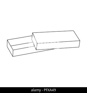 Box, Verpackung, Papier und andere Symbol in der gliederungsansicht Stil. Shell, Rahmen, Fall, Icons in der Sammlung. Stock Vektor