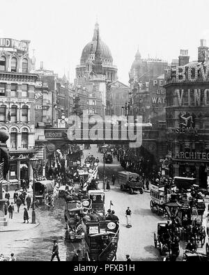 Ludgate Circus, London, Viktorianischen Periode Stockfoto